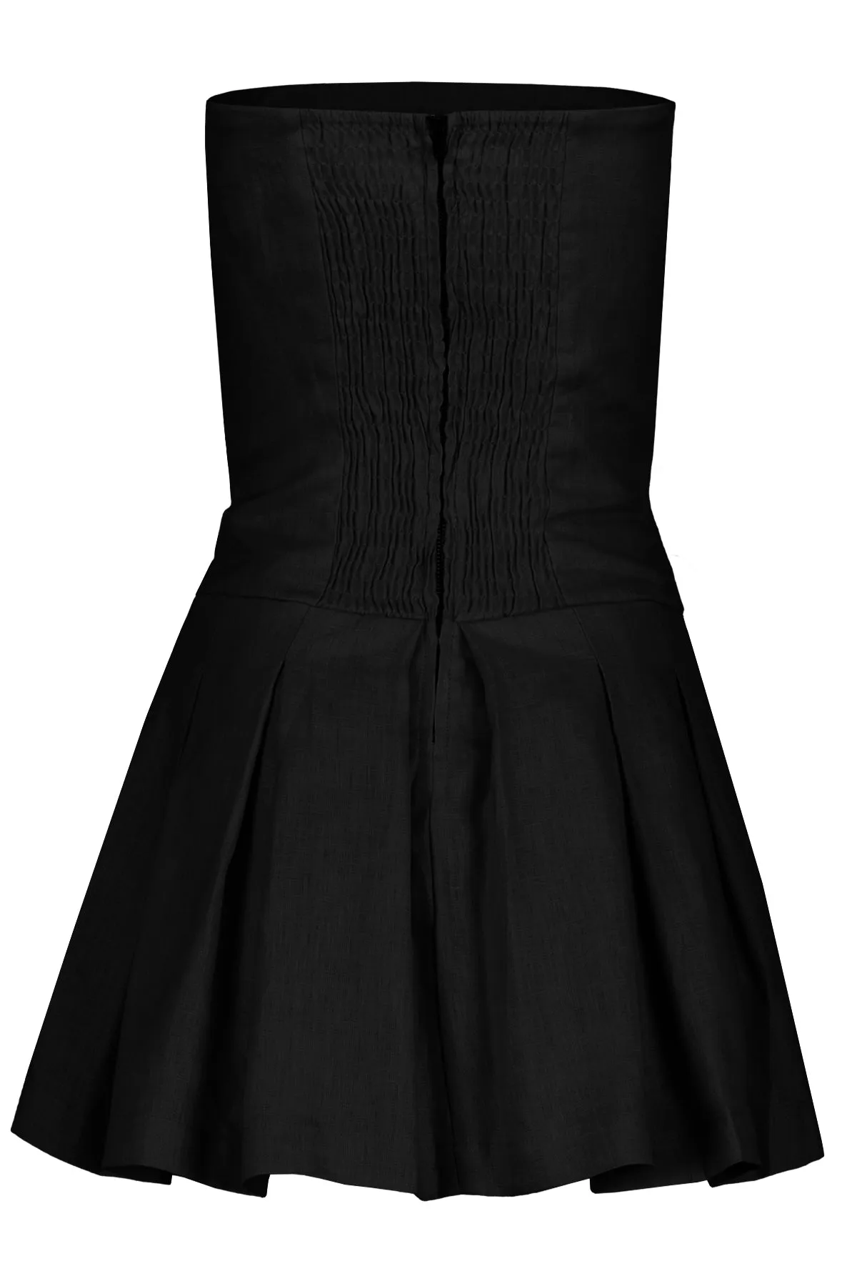 POSITANO LINEN STRAPLESS MINI