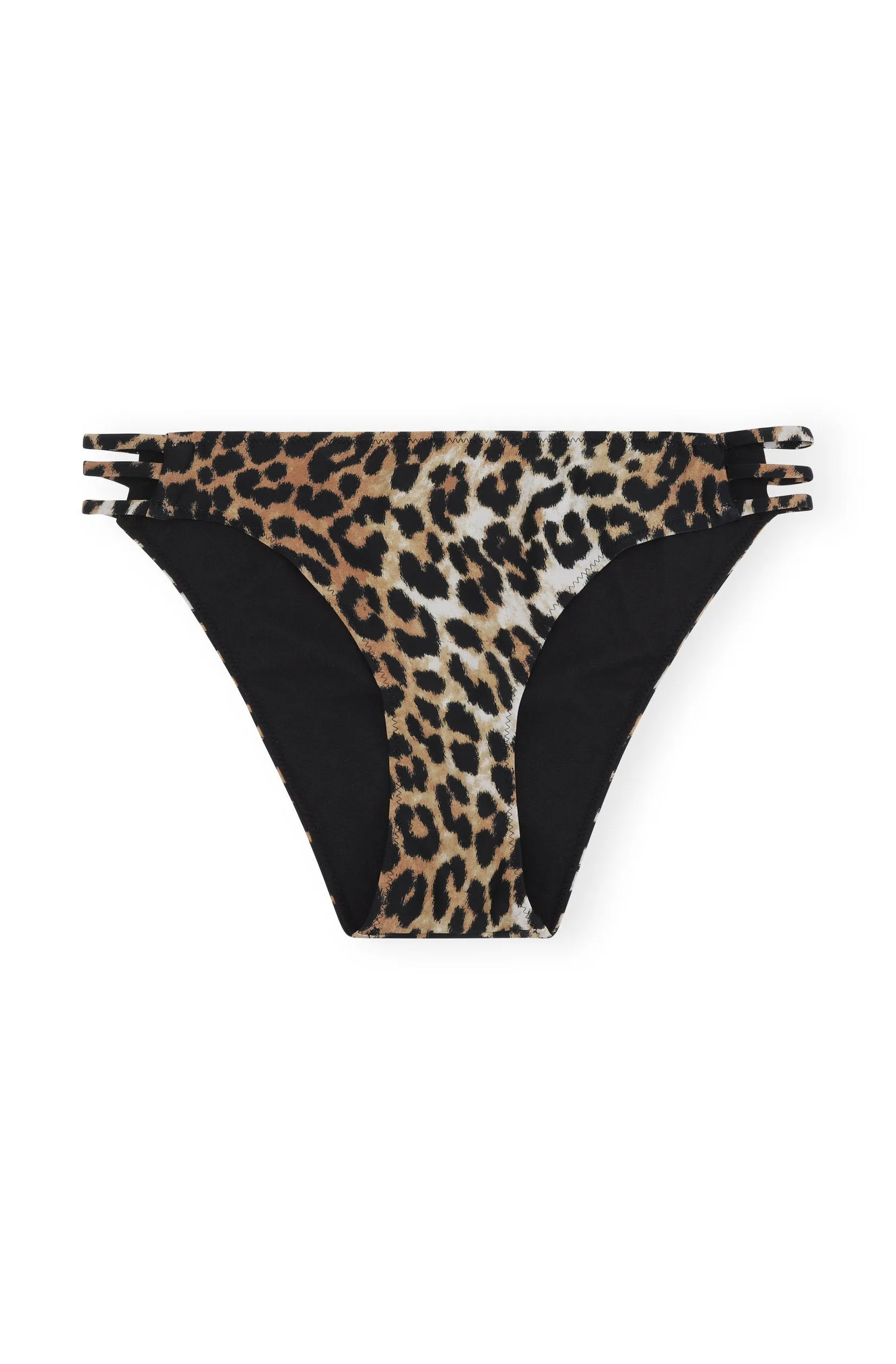 Recycled Printed Midrise String Bikini Briefs - Almond Milk
