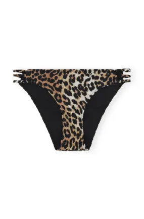 Recycled Printed Midrise String Bikini Briefs - Almond Milk