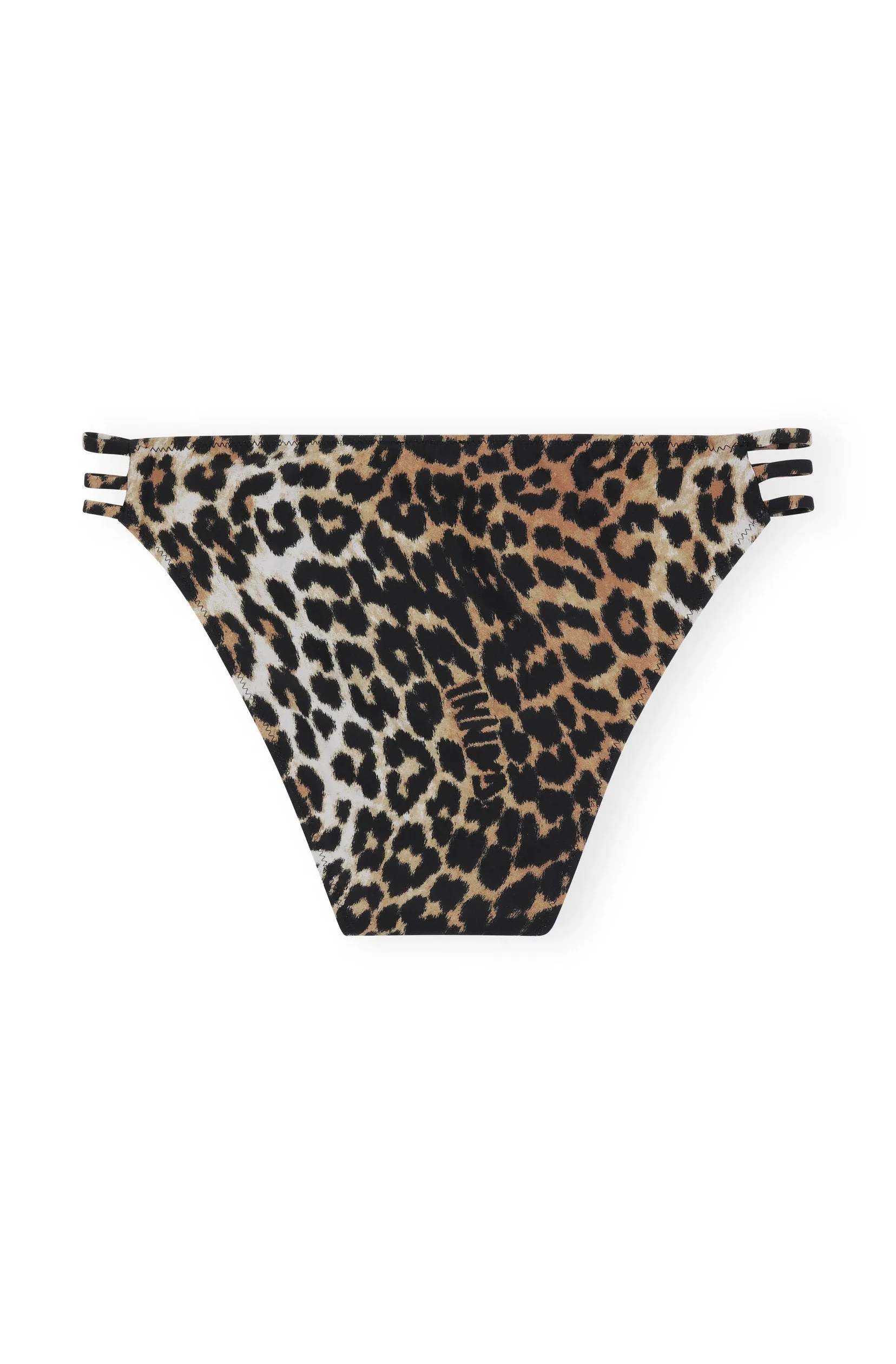 Recycled Printed Midrise String Bikini Briefs - Almond Milk