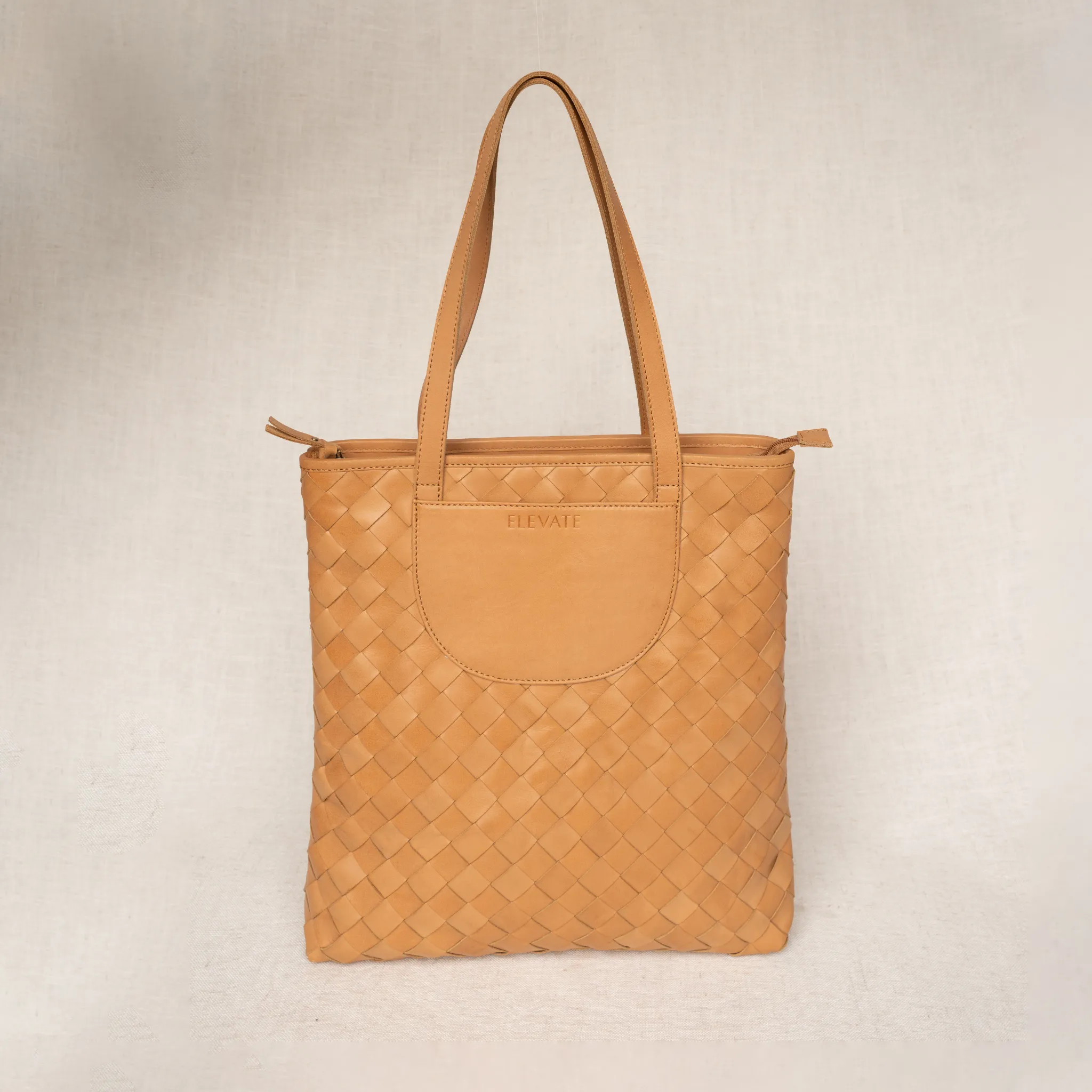 Shirin Woven Leather Tote