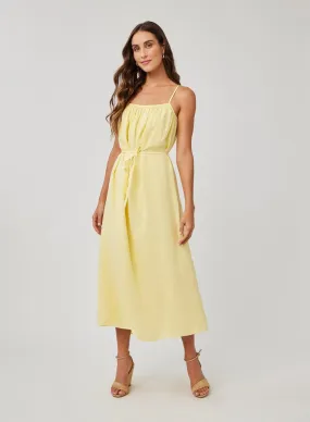 SHIRRED CAMI MAXI DRESS