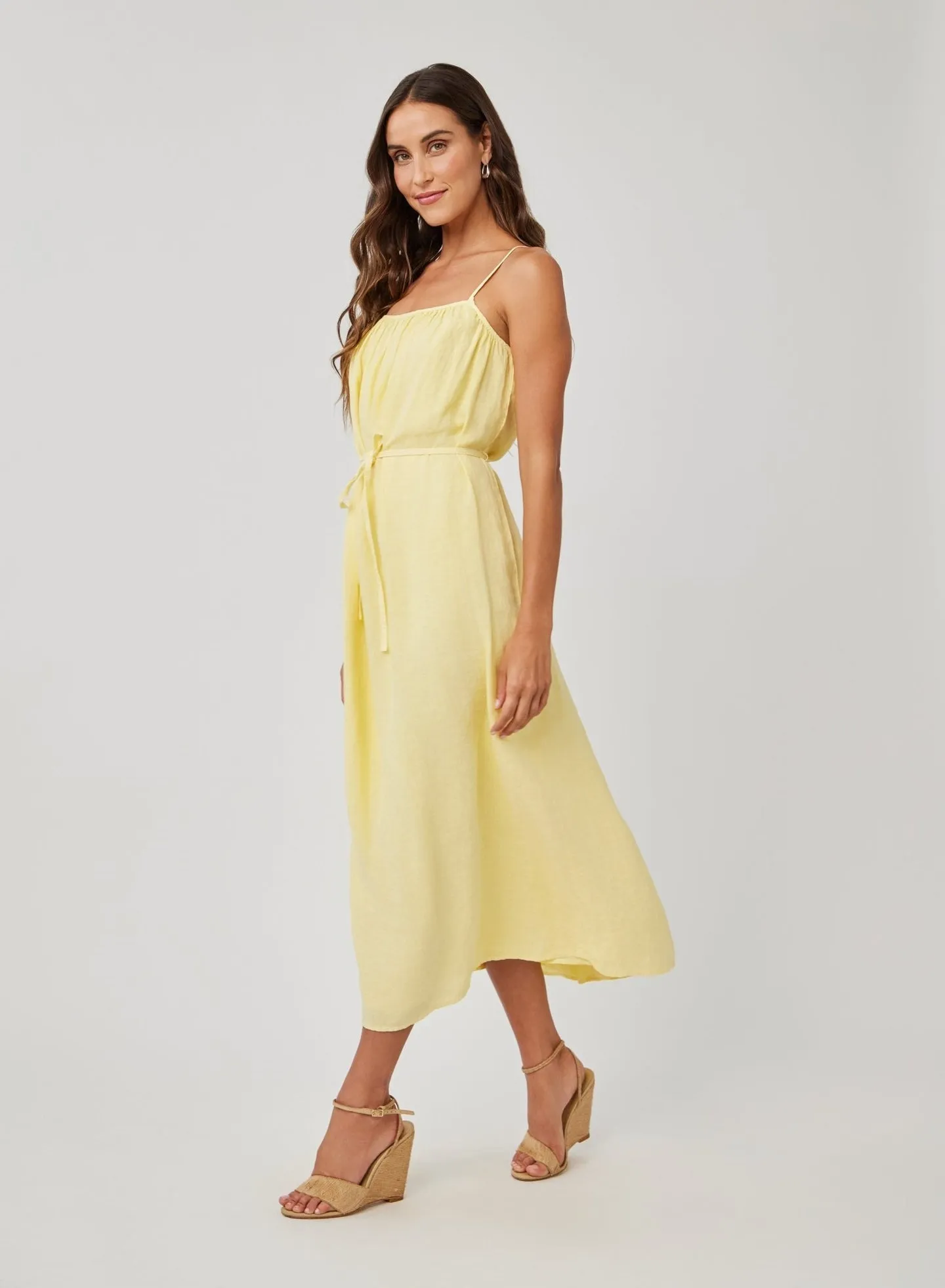 SHIRRED CAMI MAXI DRESS