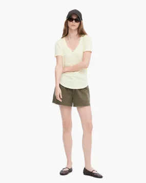 Slub Jersey Classic Short Sleeve V-Neck Tee - Tender Yellow