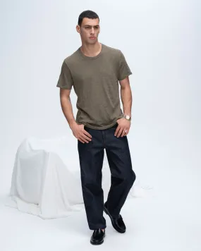 Slub Jersey Crew Neck Tee - Army
