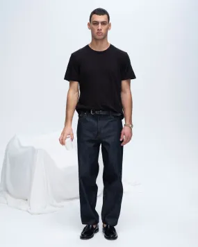 Slub Jersey Crew Neck Tee - Black