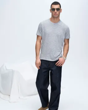 Slub Jersey Crew Neck Tee - Heather Grey