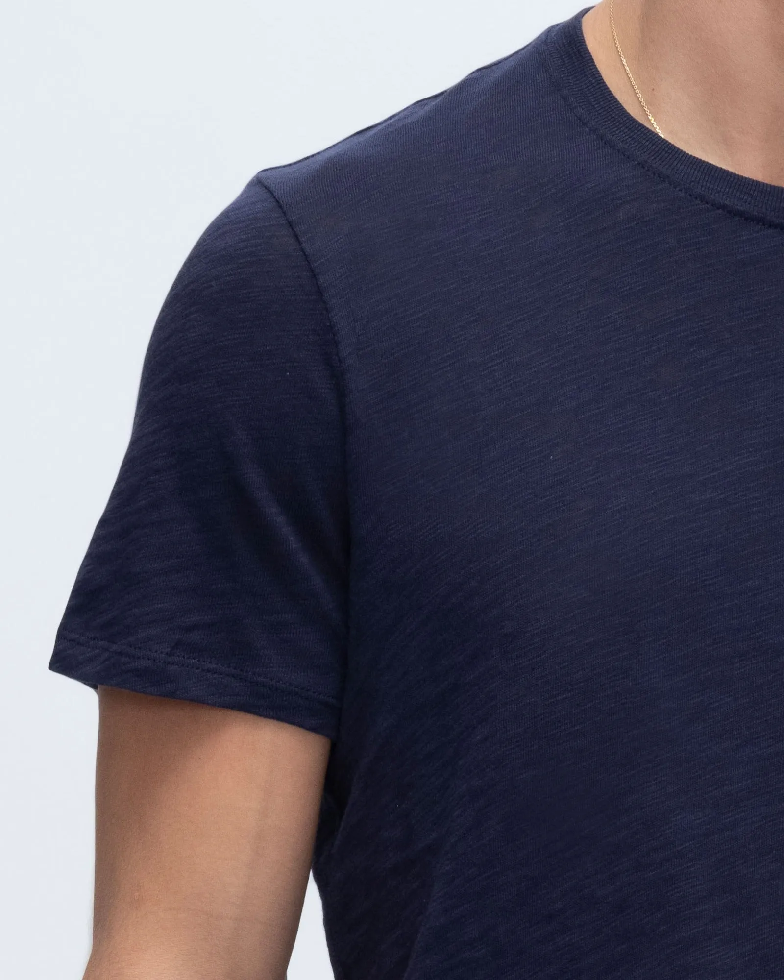 Slub Jersey Crew Neck Tee - Midnight