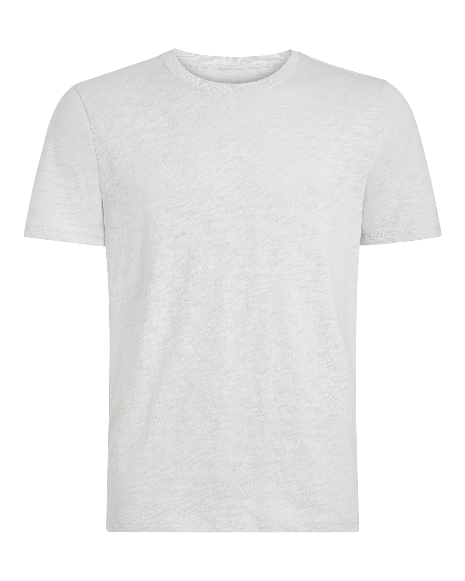 Slub Jersey Crew Neck Tee - Silver