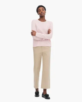 Slub Jersey Long Sleeve Crop Tee - English Rose