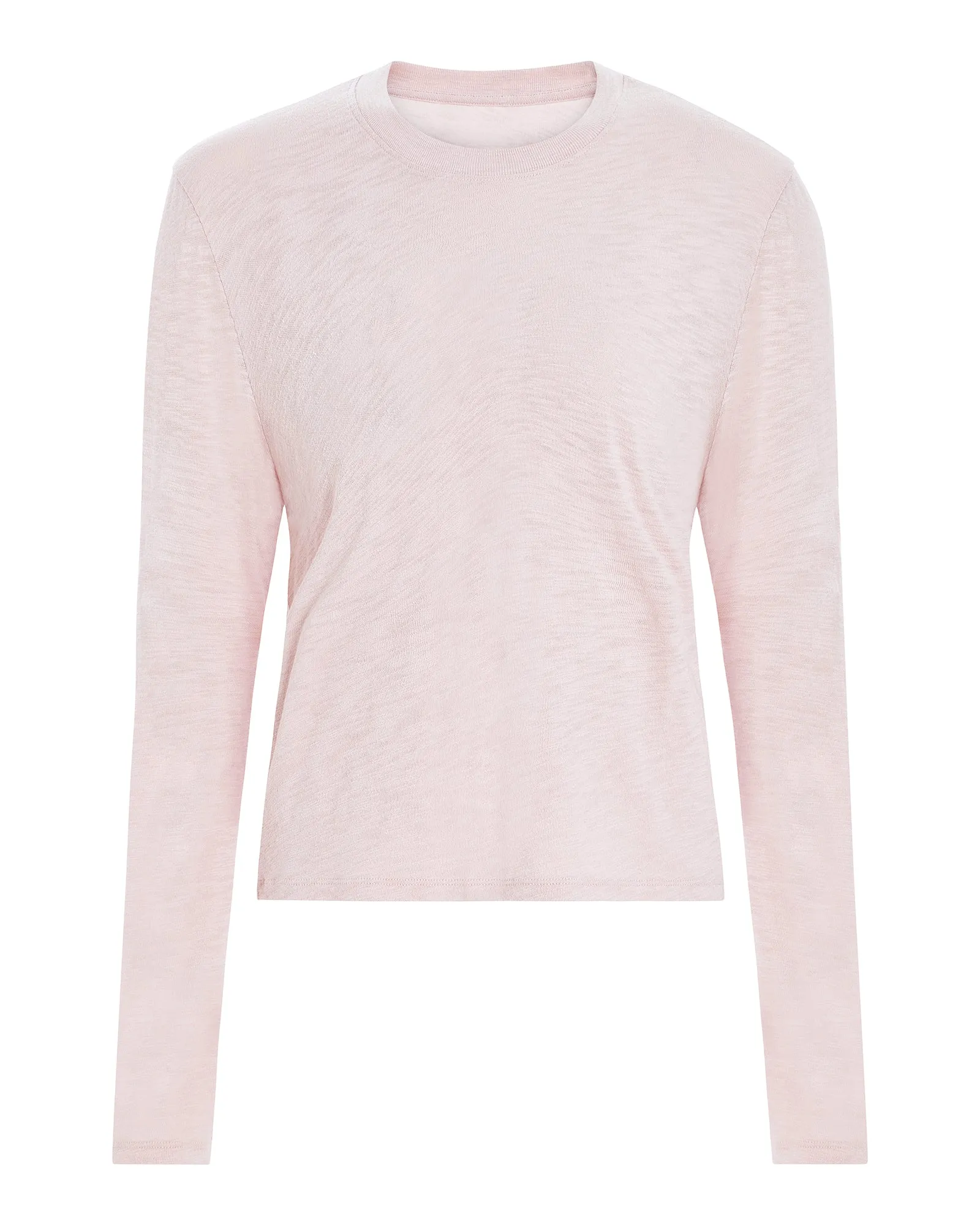 Slub Jersey Long Sleeve Crop Tee - English Rose