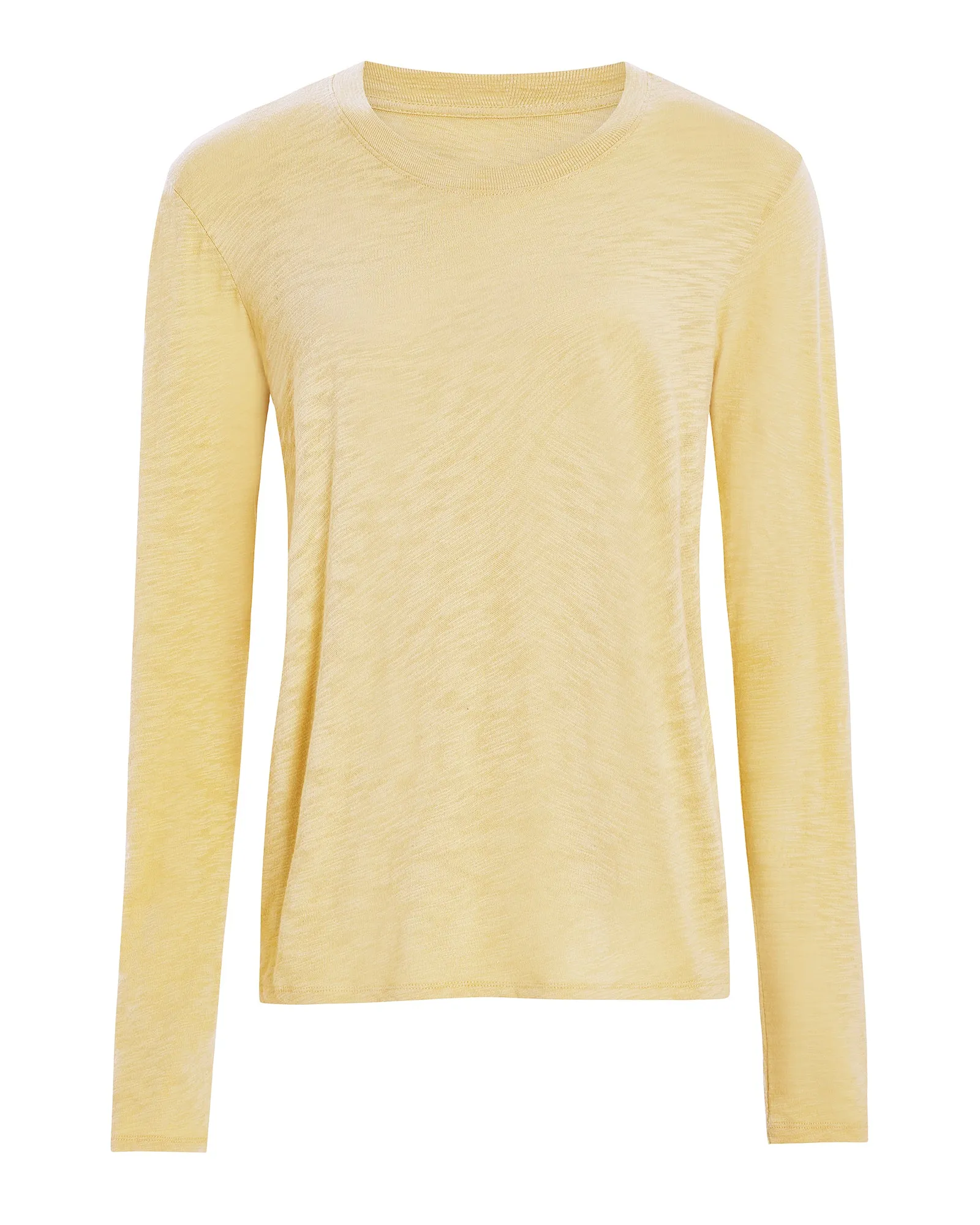 Slub Jersey Long Sleeve Crop Tee - Sunflower