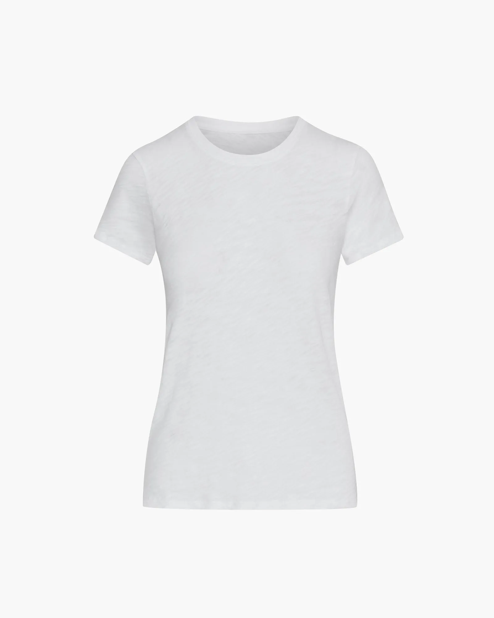 Slub Jersey Schoolboy Crew Neck Tee - White