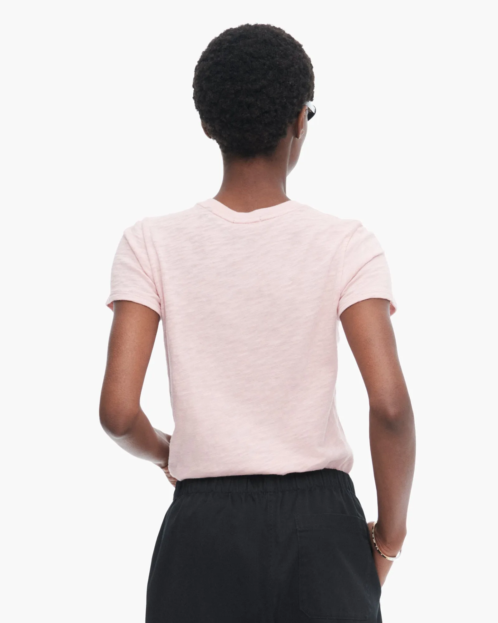 Slub Jersey Schoolboy Short Sleeve Crew Neck Tee - English Rose
