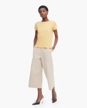 Slub Jersey Schoolboy Short Sleeve Crew Neck Tee - Sunflower