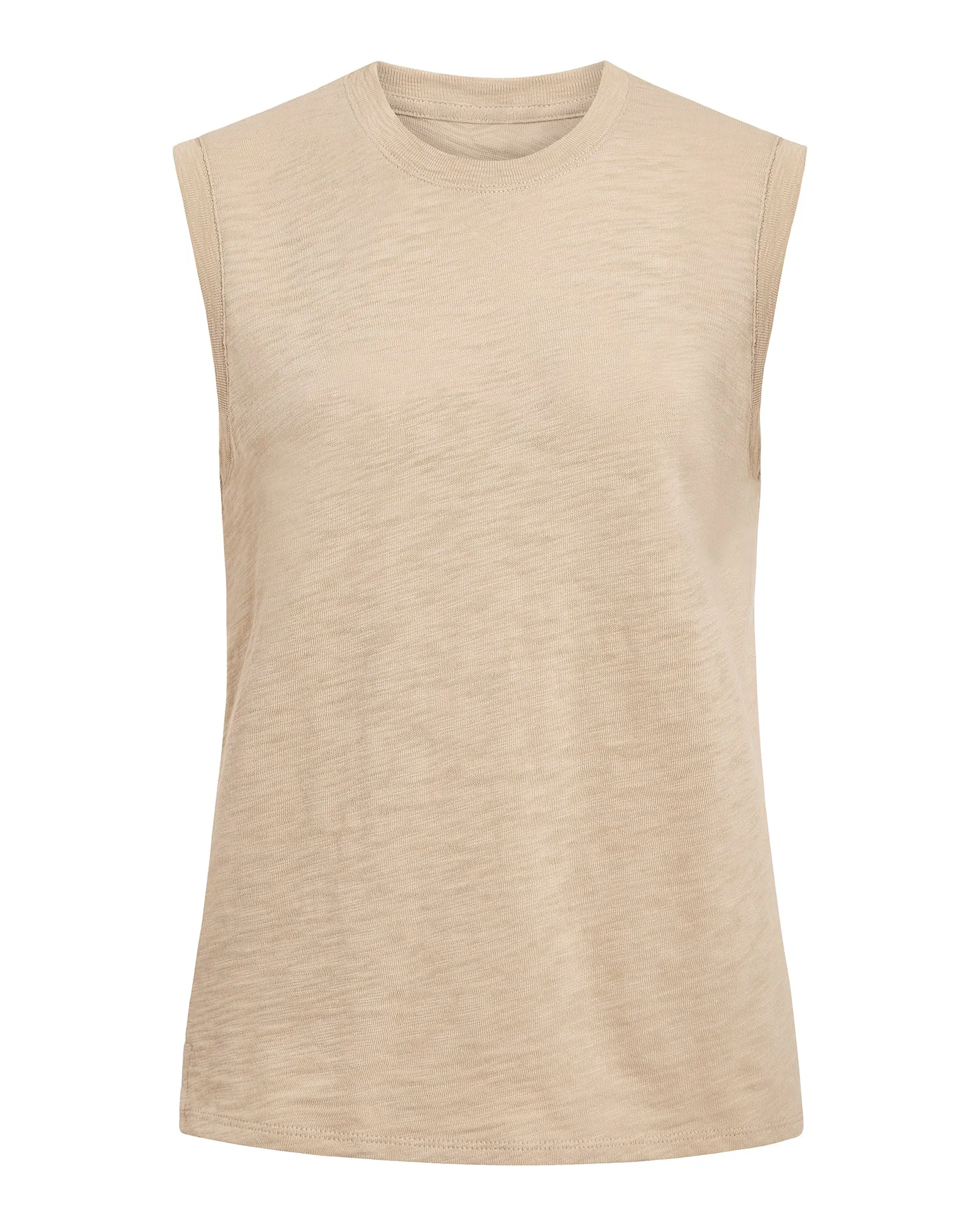 Slub Jersey Sleeveless Schoolboy - Dune