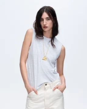 Slub Jersey Sleeveless Schoolboy - Powder Blue