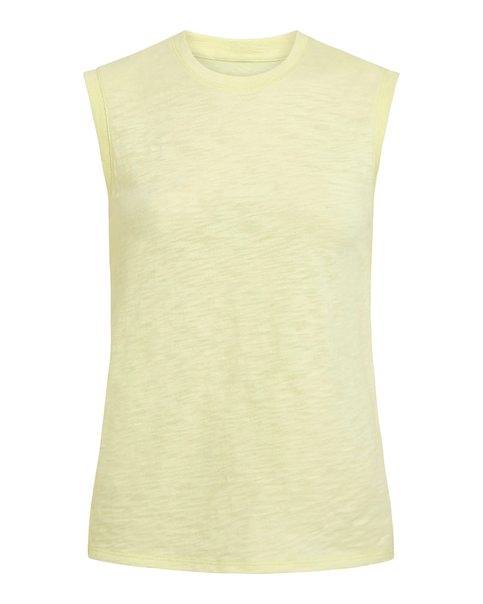 Slub Jersey Sleeveless Schoolboy - Tender Yellow