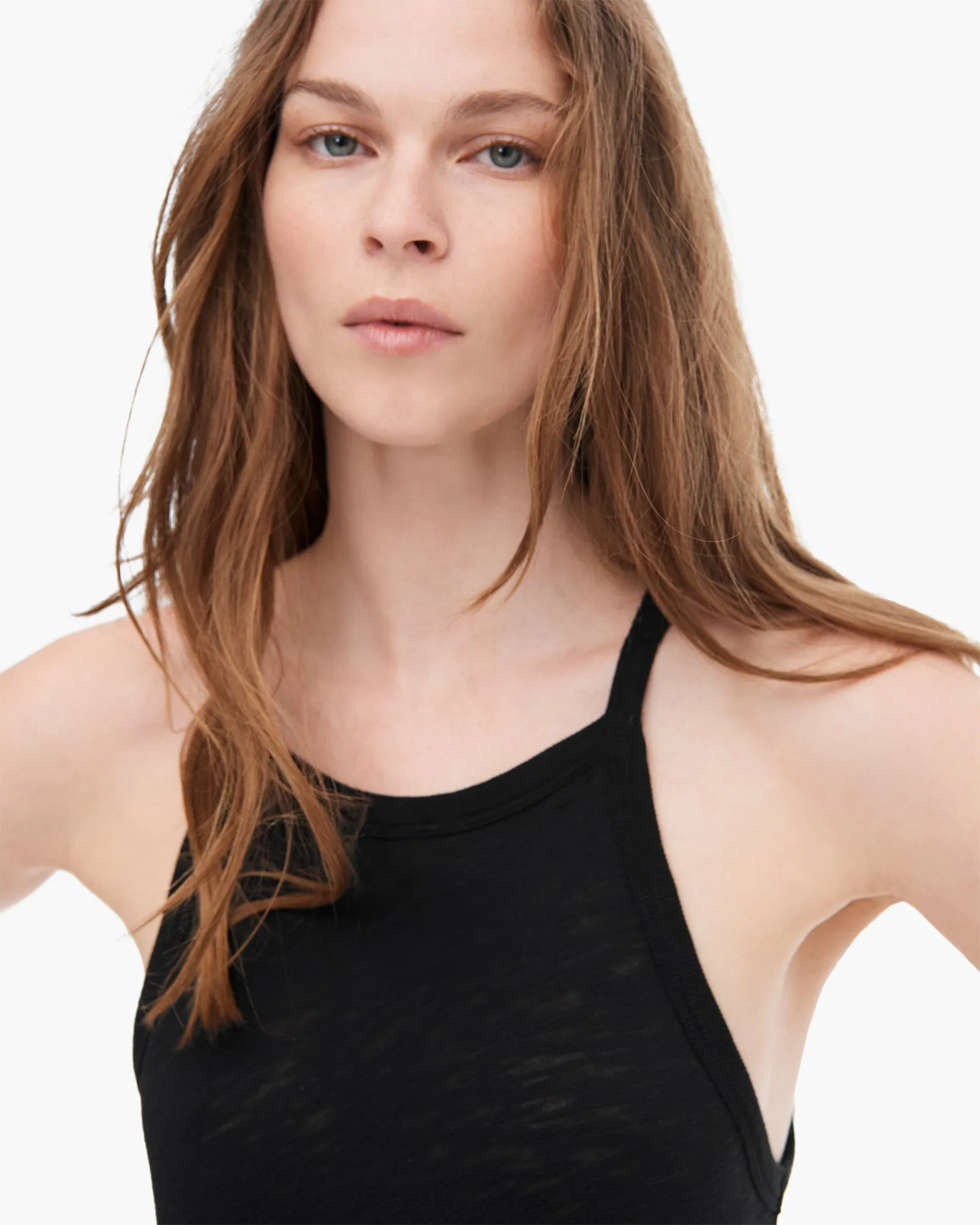 Slub Jersey Tank Maxi Dress - Black
