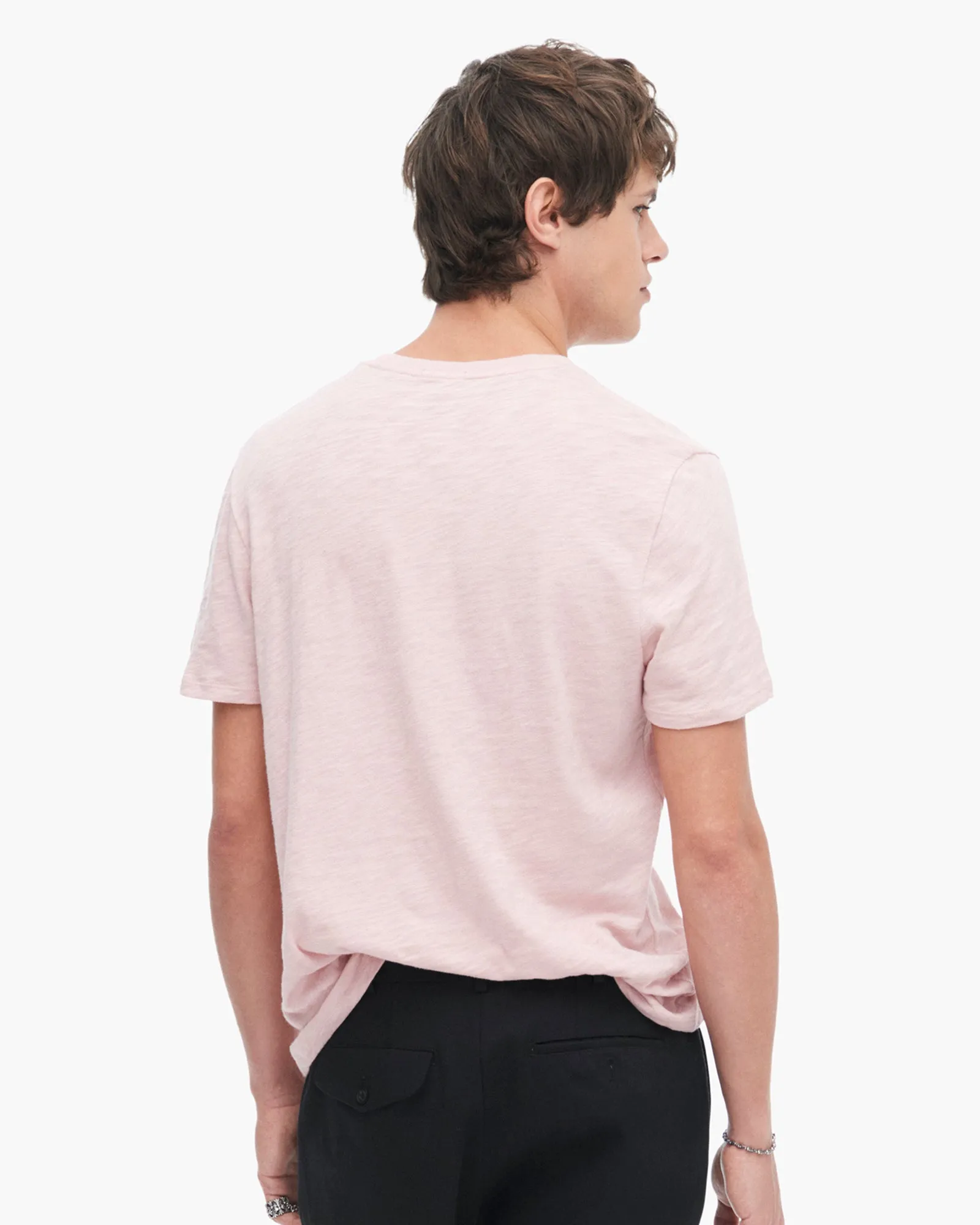 Slub Jersey V-Neck Tee - English Rose