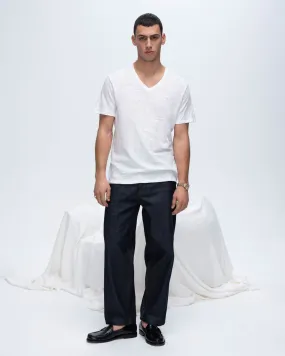 Slub Jersey V-Neck Tee - White