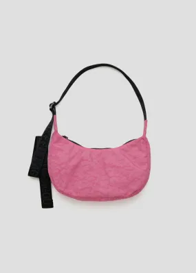 Small Nylon Crescent Bag - Azalea Pink