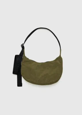 Small Nylon Crescent Bag - Seaweed