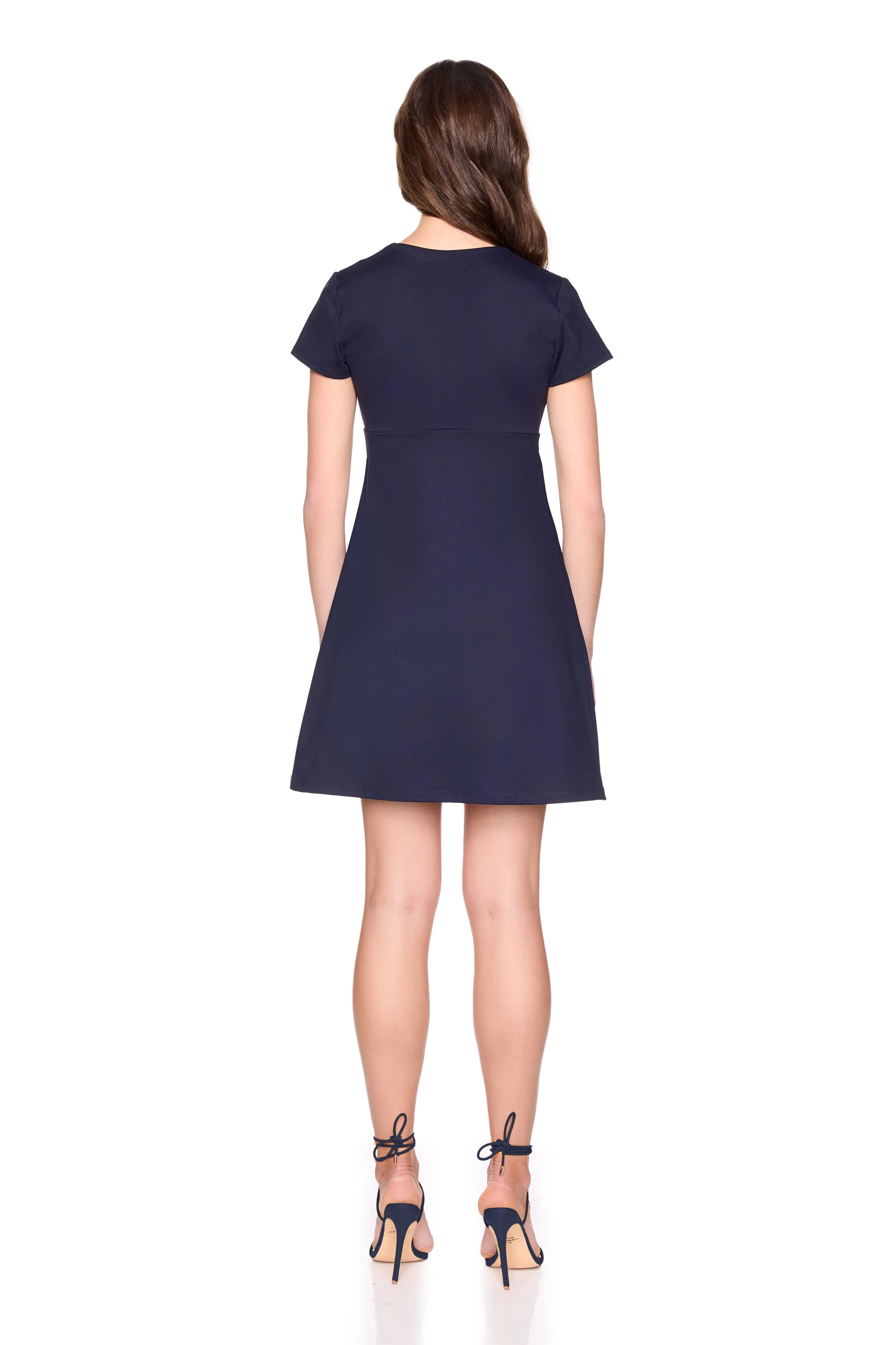 SS VNECK ALINE DRESS
