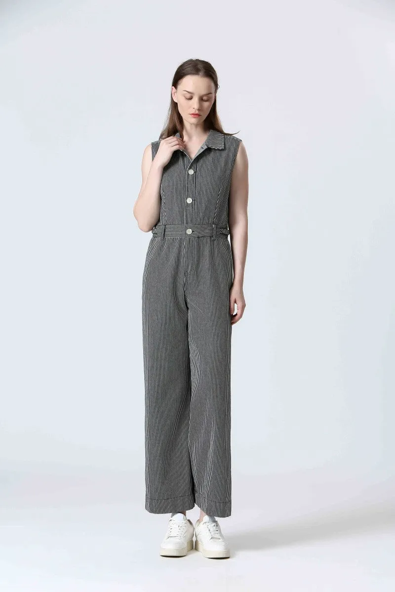 STRIPED JUMPSUIT