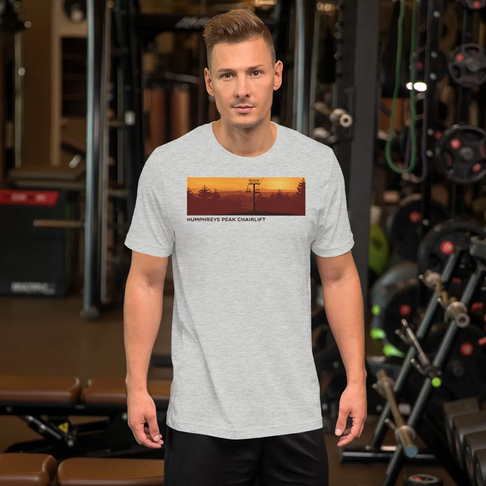 Sunset at Humphreys Peak Chairlift Short-Sleeve Mens T-Shirt