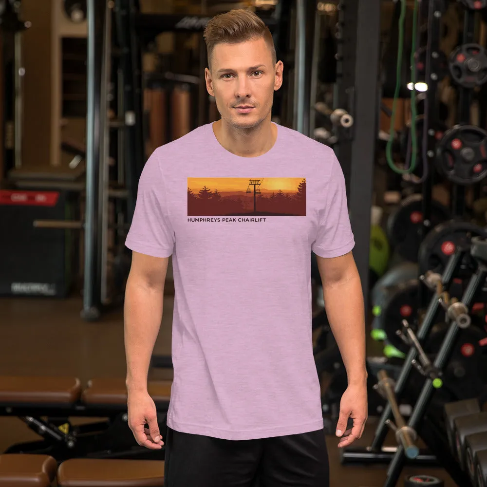 Sunset at Humphreys Peak Chairlift Short-Sleeve Mens T-Shirt