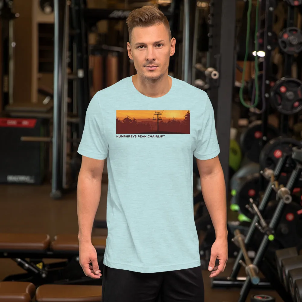 Sunset at Humphreys Peak Chairlift Short-Sleeve Mens T-Shirt