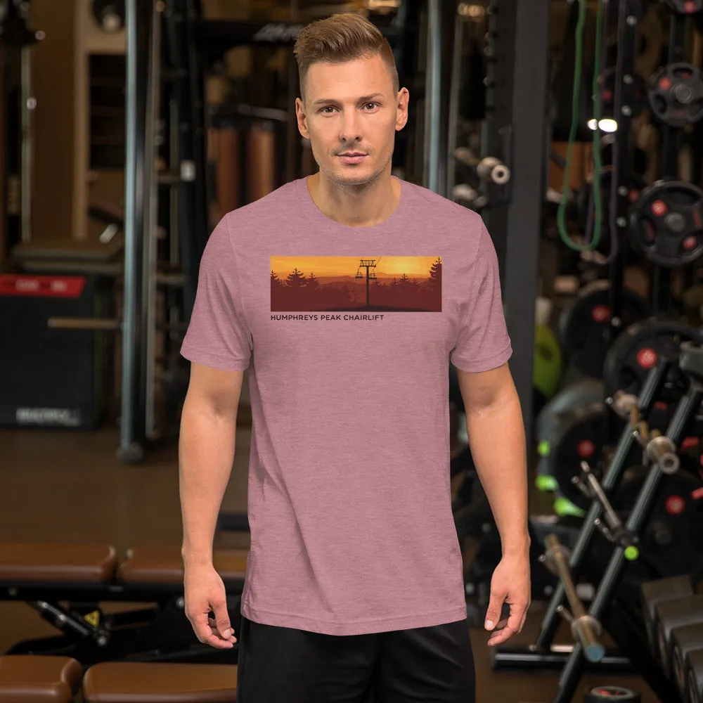 Sunset at Humphreys Peak Chairlift Short-Sleeve Mens T-Shirt