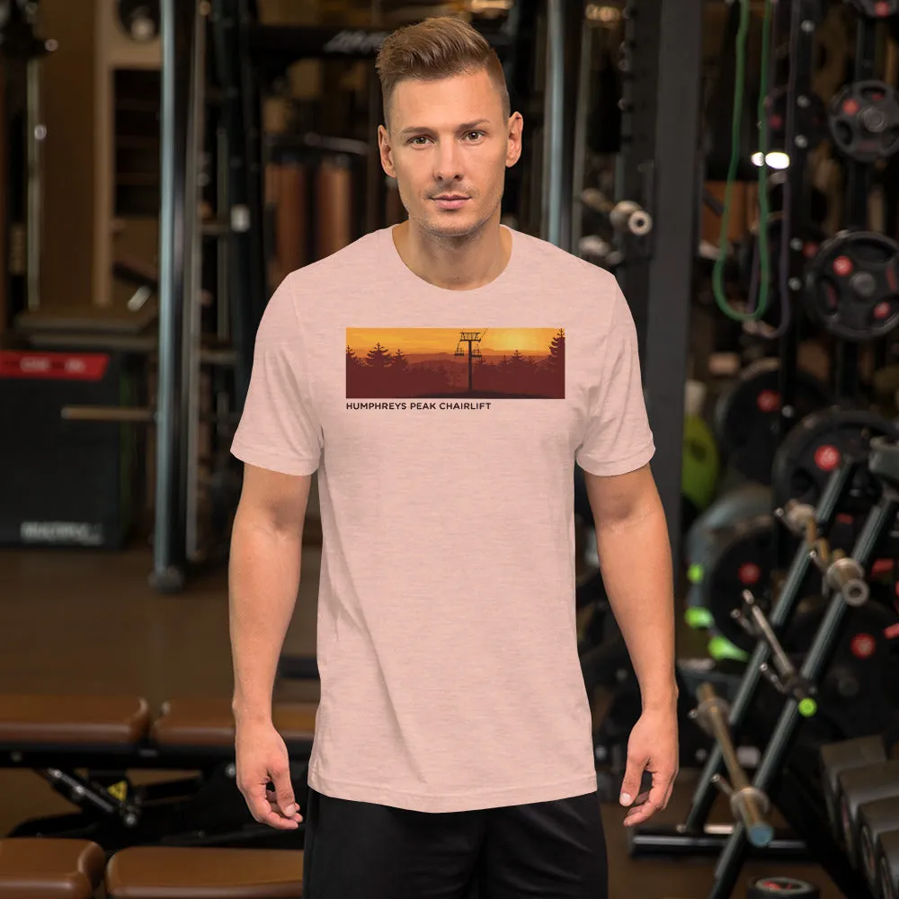 Sunset at Humphreys Peak Chairlift Short-Sleeve Mens T-Shirt