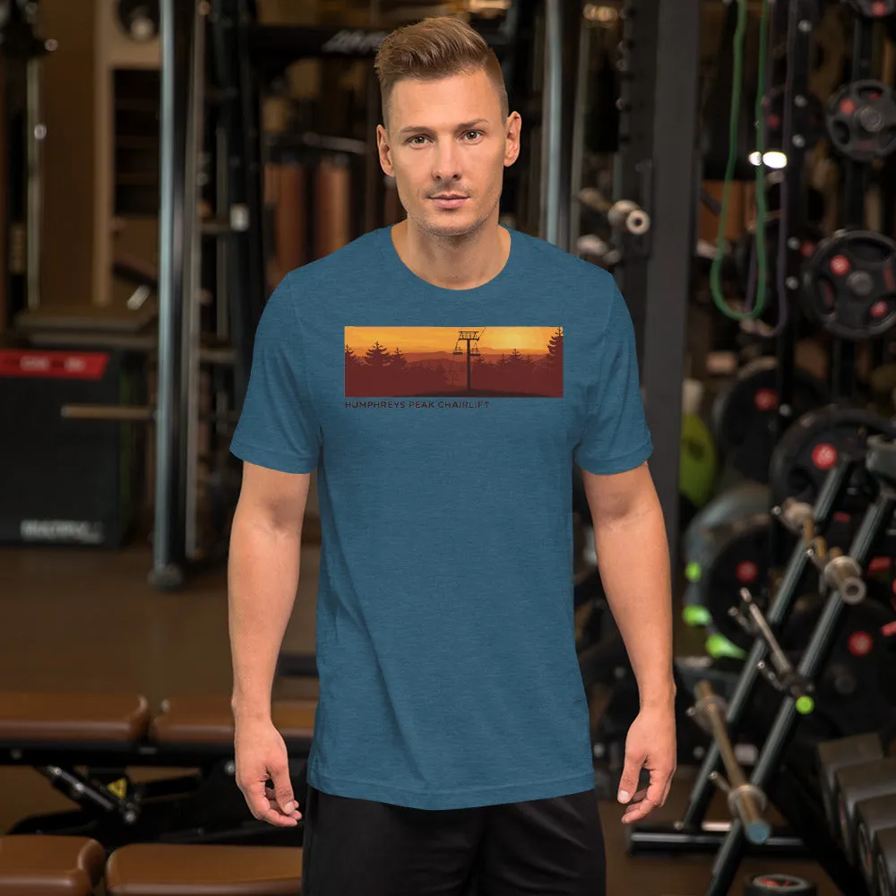 Sunset at Humphreys Peak Chairlift Short-Sleeve Mens T-Shirt