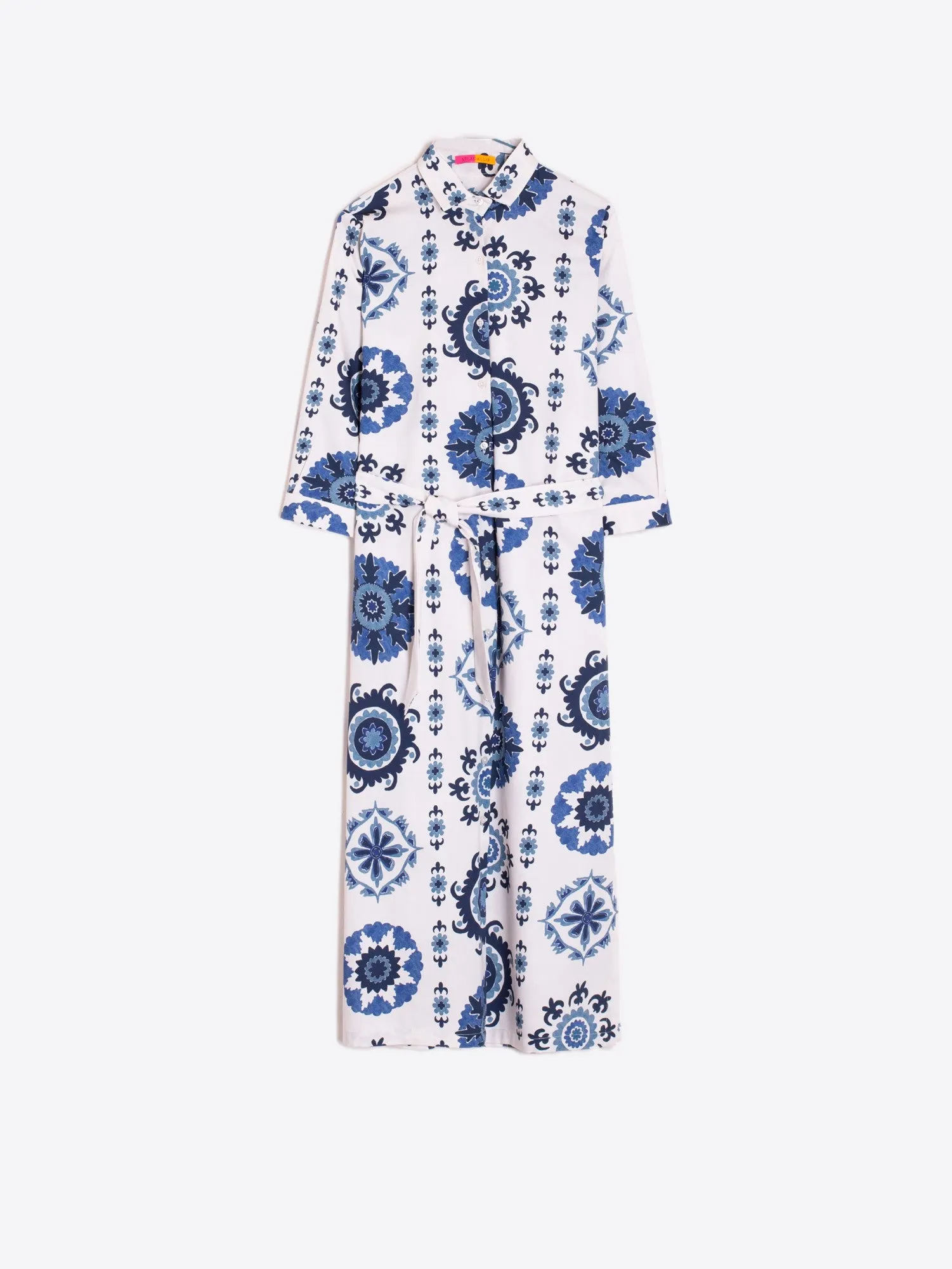 TILE PATTERN SHIRT DRESS