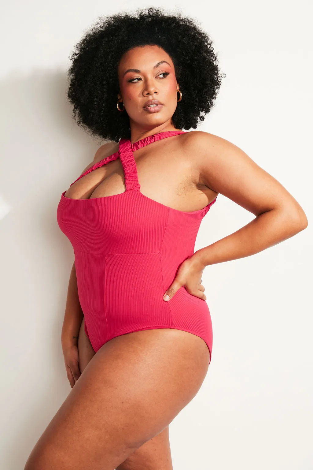 Wave One Piece II - Raspberry
