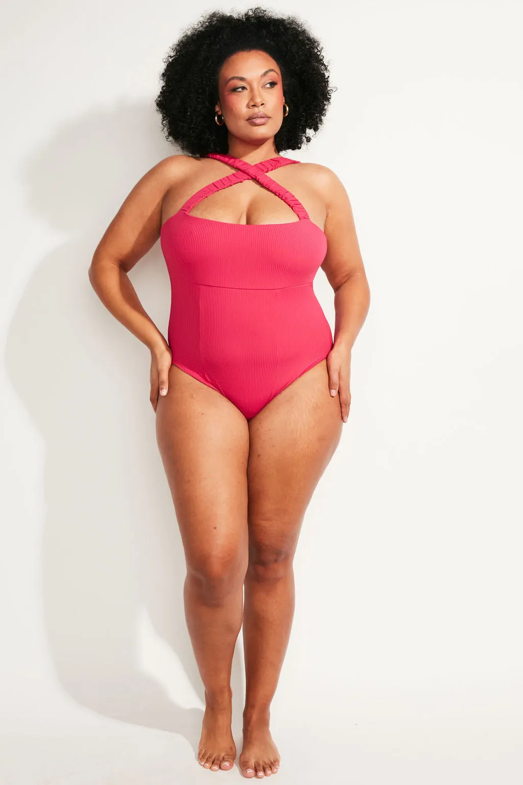 Wave One Piece II - Raspberry
