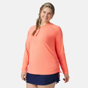 Women's Plus Size SunFree Quarter Zip UPF Sunshirt